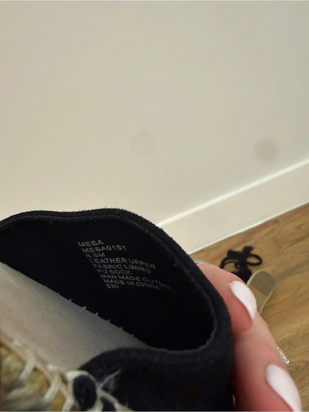 Steve Madden Black Suede Mesa Espadrille Ankle-Tie Flats